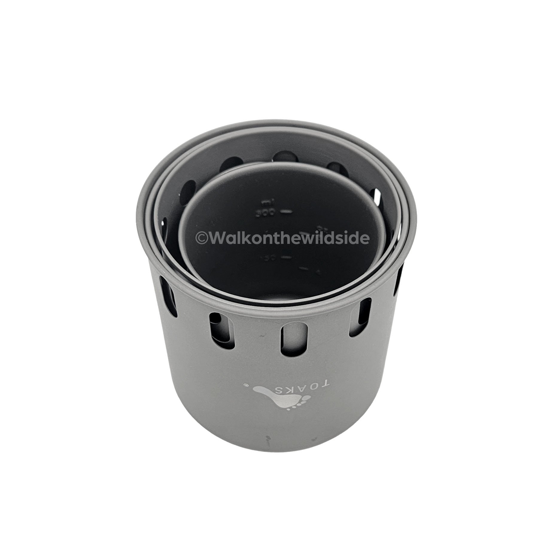 Toaks Wood Burning Stove STV11 mit Cup 450 Light darin